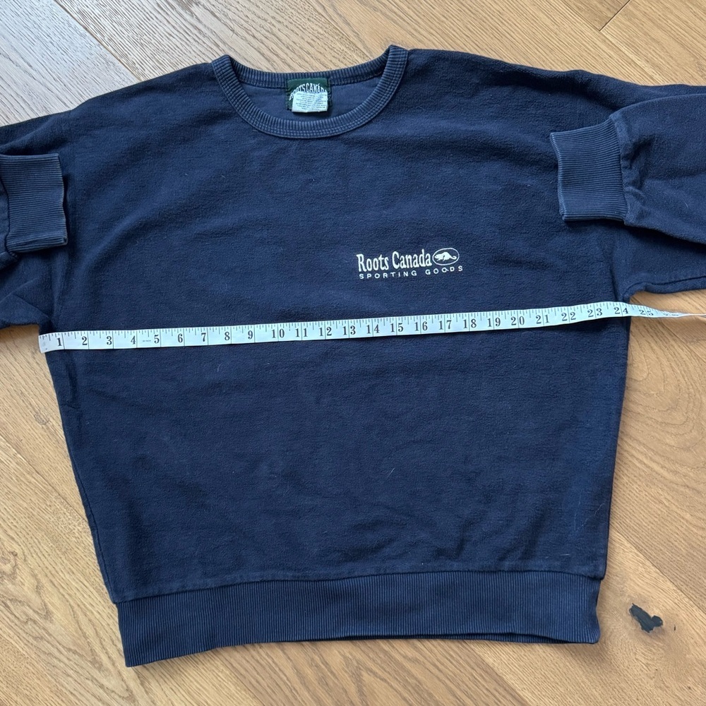 Roots Canada Vintage 80s Crewneck - Unisex M - Navy Blue - Picture 5 of 7